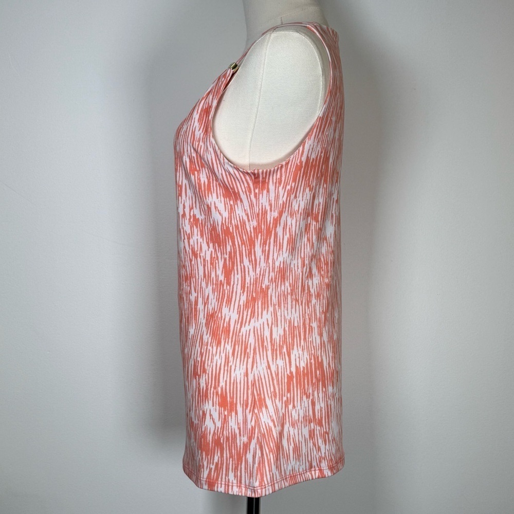 Michael Kors Strappy Tank Top Gold Metal Logo Detail Women’s Size Small - Picture 3 of 11